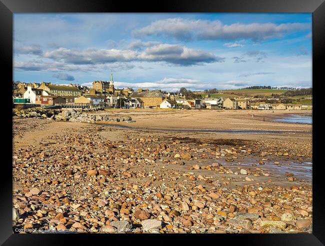 Sunny Stonehaven Beach Framed Print by Janet Carmichael