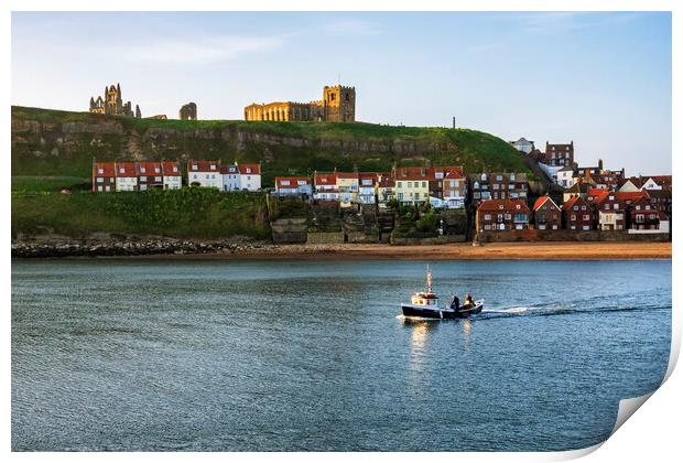 Whitby Fishing Boat Print by Tim Hill