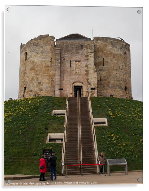 Clifford's Tower York Acrylic by GJS Photography Artist