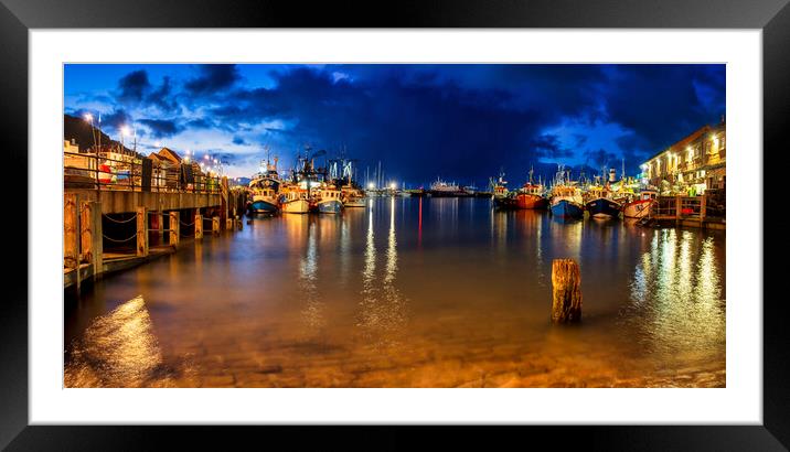 Tranquil Blue Hour at Scarborough Harbour Framed Mounted Print by Tim Hill