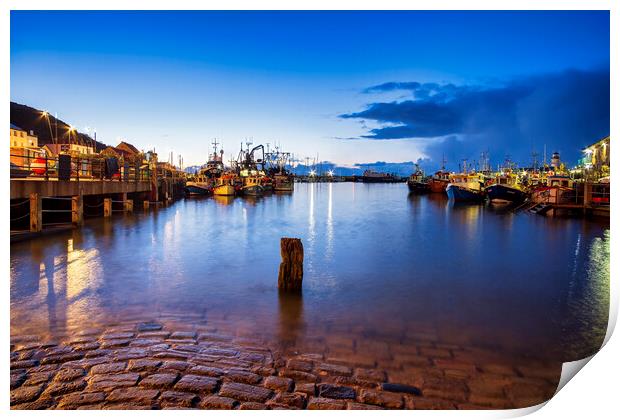 Scarborough Harbour Print by Tim Hill