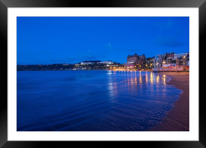 A Serene Blue Hour in Scarborough Framed Mounted Print by Tim Hill