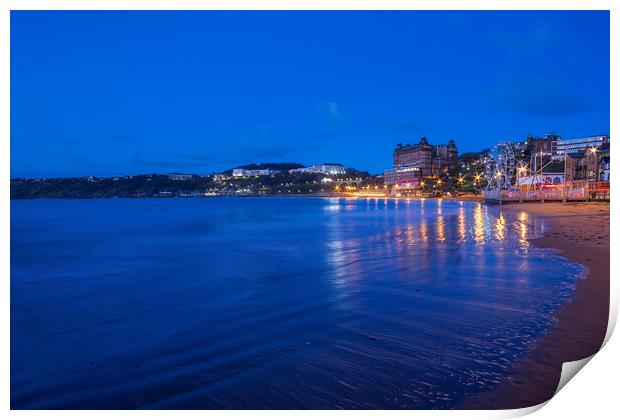 A Serene Blue Hour in Scarborough Print by Tim Hill