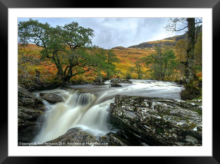 Waterfall in the Scottish Highlands Framed Mounted Print by Tom Holbourn