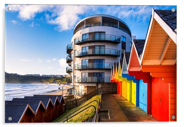 Colourful memories at Scarborough Sands Acrylic by Tim Hill
