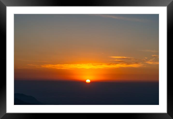 Sky sunrise gloomy landscape sun Framed Mounted Print by Ambir Tolang