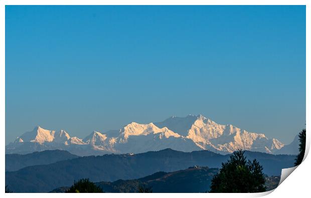 Outdoor mountain himalayas landscape nature Print by Ambir Tolang