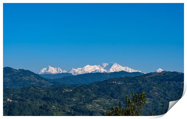 Outdoor mountain himalayas landscape nature Print by Ambir Tolang