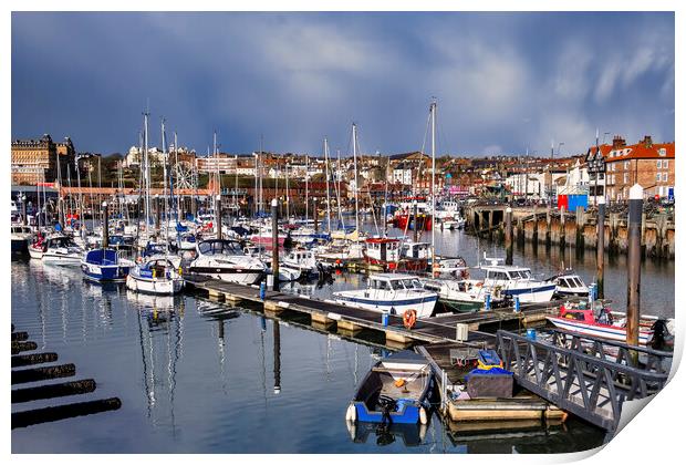 Scarborough Harbour Yorkshire Print by Tim Hill