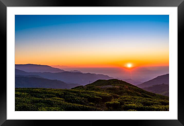 nature sunrise landscape gloomy sky outdoor  Framed Mounted Print by Ambir Tolang