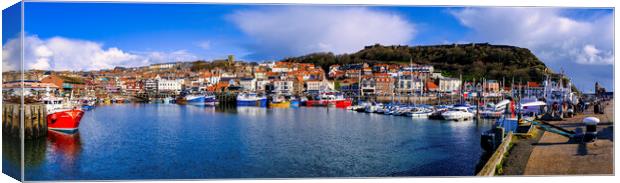 Scarborough Harbour Panoramic Canvas Print by Tim Hill