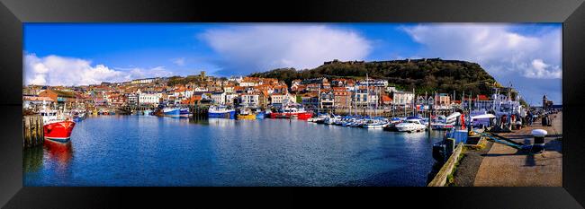 Scarborough Harbour Panoramic Framed Print by Tim Hill