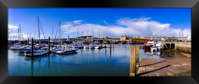 Scarborough Harbour Panoramic Framed Print by Tim Hill