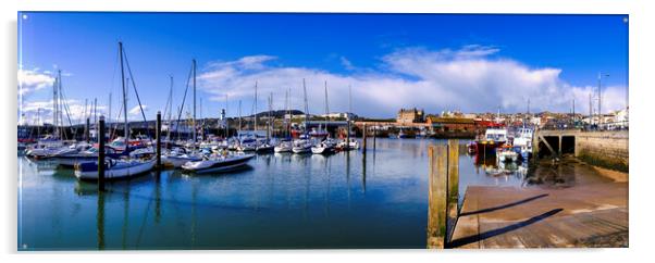 Scarborough Harbour Panoramic Acrylic by Tim Hill