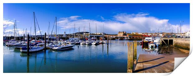 Scarborough Harbour Panoramic Print by Tim Hill