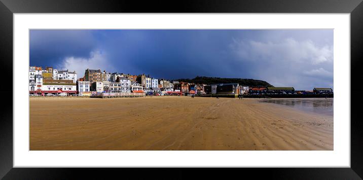 Scarborough South Beach Panoramic Framed Mounted Print by Tim Hill