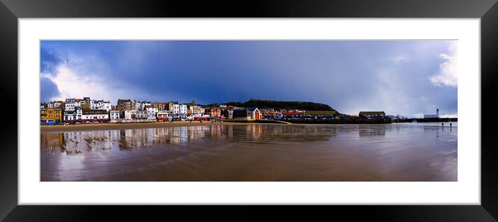 Scarborough South Beach Panoramic Framed Mounted Print by Tim Hill