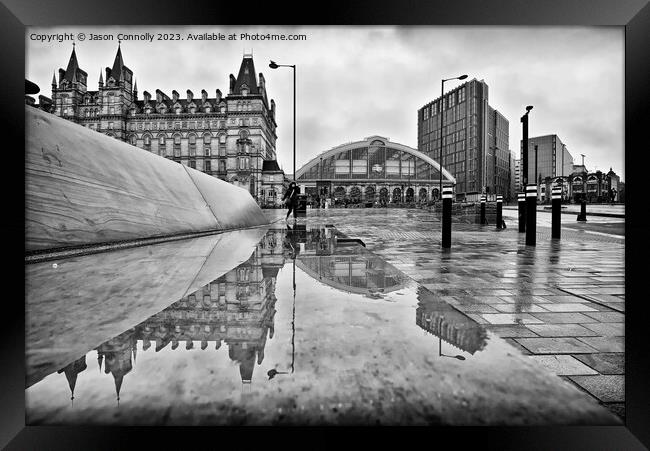 Liverpool Monochrome Reflections Framed Print by Jason Connolly