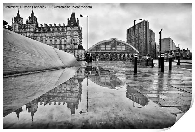 Liverpool Monochrome Reflections Print by Jason Connolly