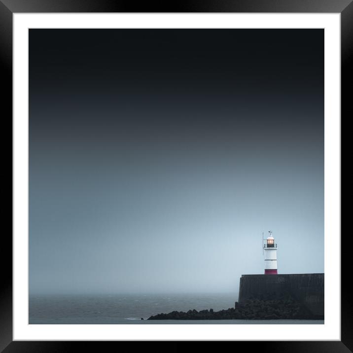 Newhaven Harbour Lighthouse Framed Mounted Print by Mark Jones