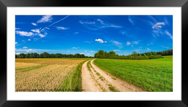 landscape panorama Framed Mounted Print by Alex Winter