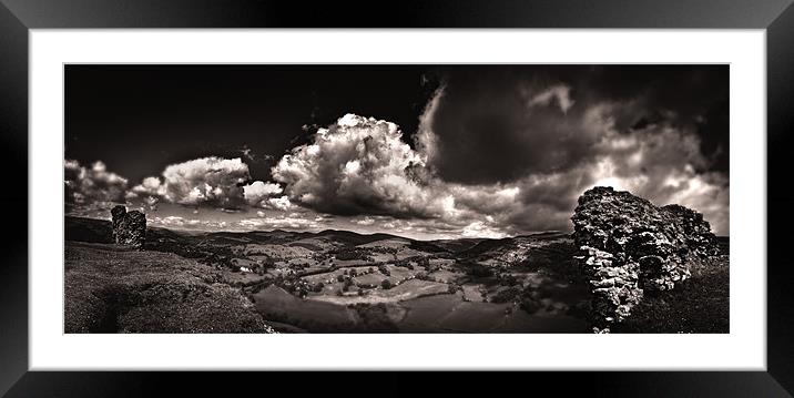 View from Castell Dinas Bran Framed Mounted Print by Celtic Origins
