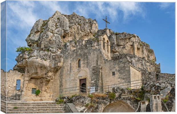 Chapel in Sasso Caveoso, Matera, Italy Canvas Print by Arterra 