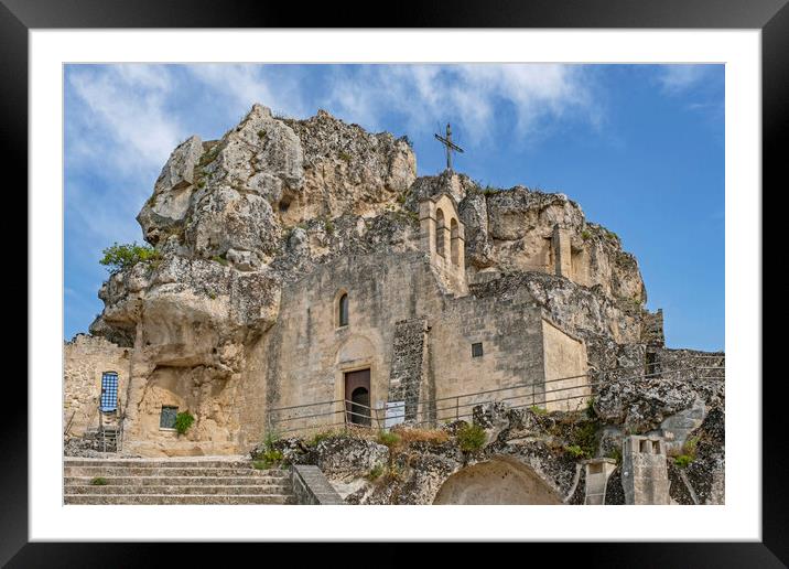 Chapel in Sasso Caveoso, Matera, Italy Framed Mounted Print by Arterra 