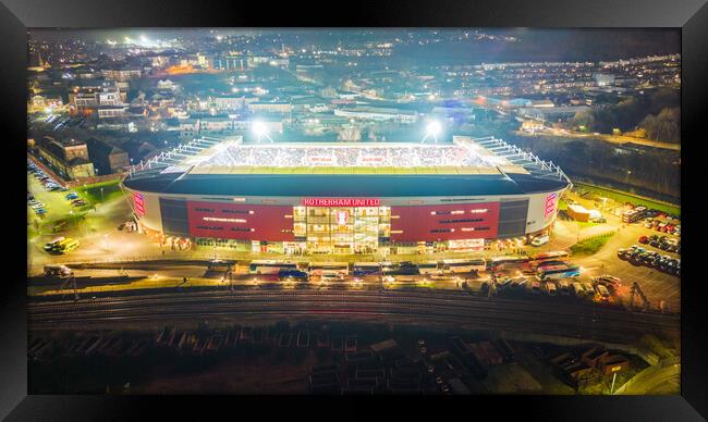 New York Stadium Framed Print by Apollo Aerial Photography