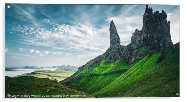 Old Man of Storr Acrylic by Gary Wolecki