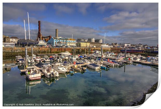 St Sampson Harbour  Print by Rob Hawkins