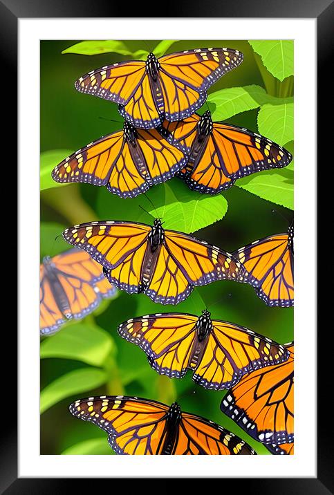Vibrant Winged Pollinators Framed Mounted Print by Roger Mechan