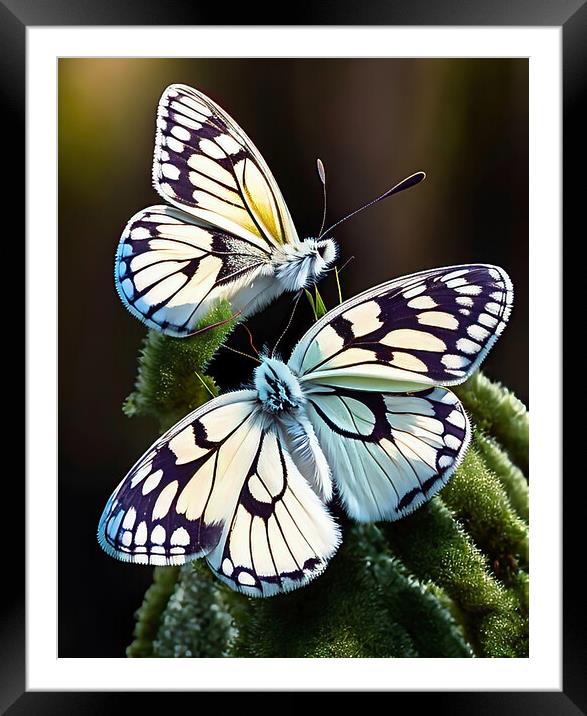 Graceful  Butterfly Flight Framed Mounted Print by Roger Mechan