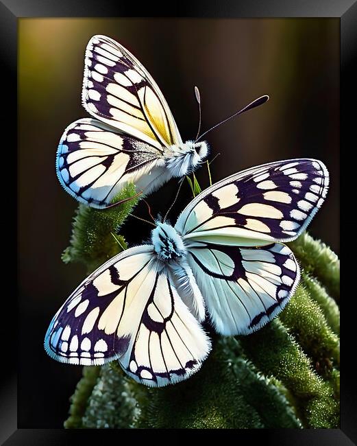 Graceful  Butterfly Flight Framed Print by Roger Mechan