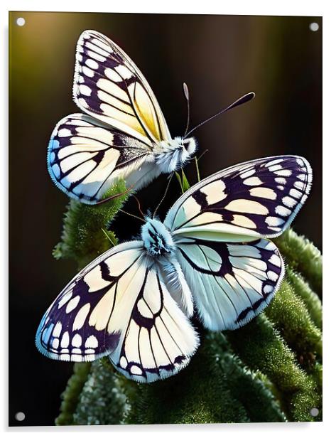 Graceful  Butterfly Flight Acrylic by Roger Mechan
