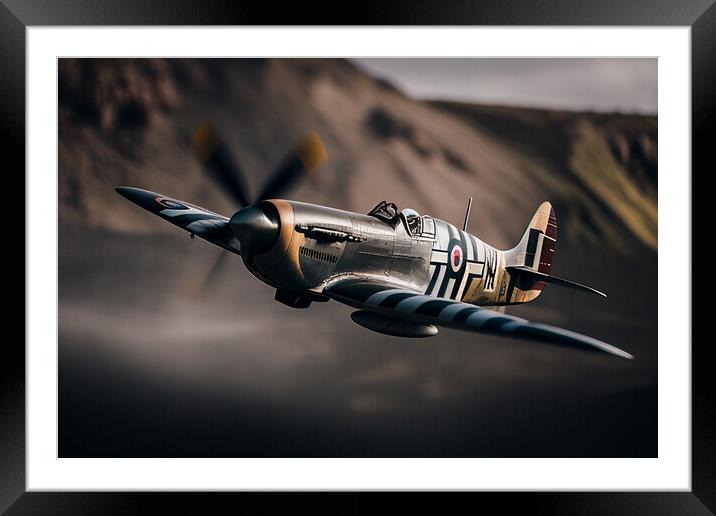 Supermarine Spitfire Framed Mounted Print by Bahadir Yeniceri