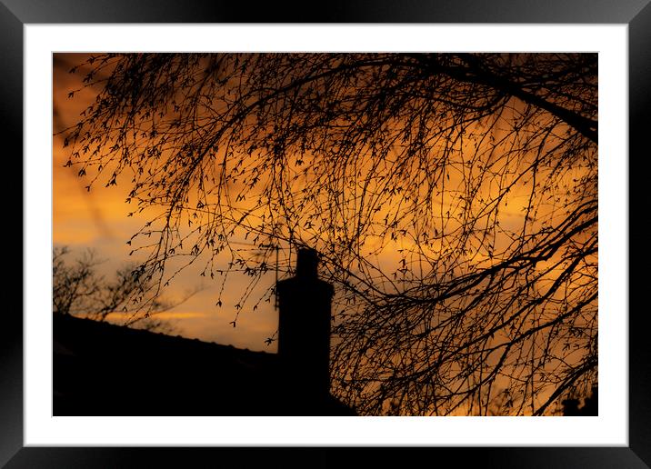 Late Winter Sunset 02 Framed Mounted Print by Glen Allen