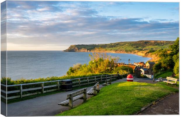 Robin Hoods Bay Yorkshire Coast Canvas Print by Steve Smith