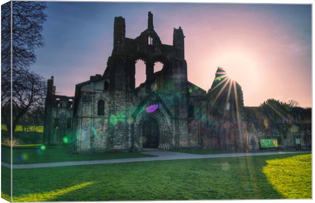 Kirkstall Abbey Canvas Print by Alison Chambers
