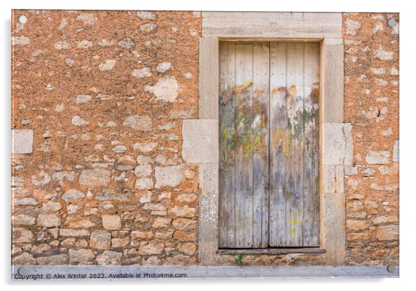 old door house Acrylic by Alex Winter