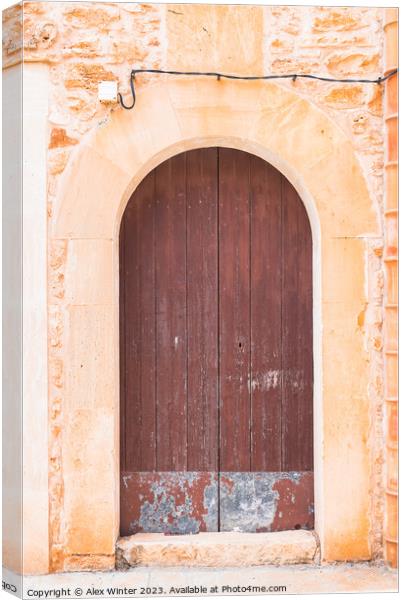 Rustic Mediterranean Doorway Canvas Print by Alex Winter