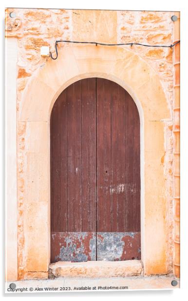 Rustic Mediterranean Doorway Acrylic by Alex Winter