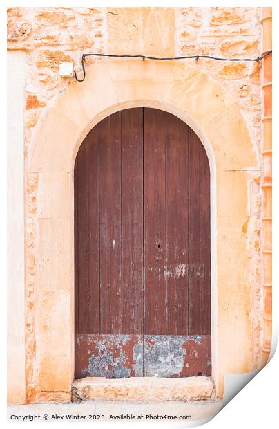 Rustic Mediterranean Doorway Print by Alex Winter