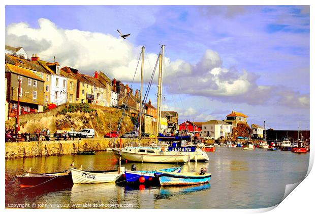 Mevagissey harbour Cornwall Print by john hill
