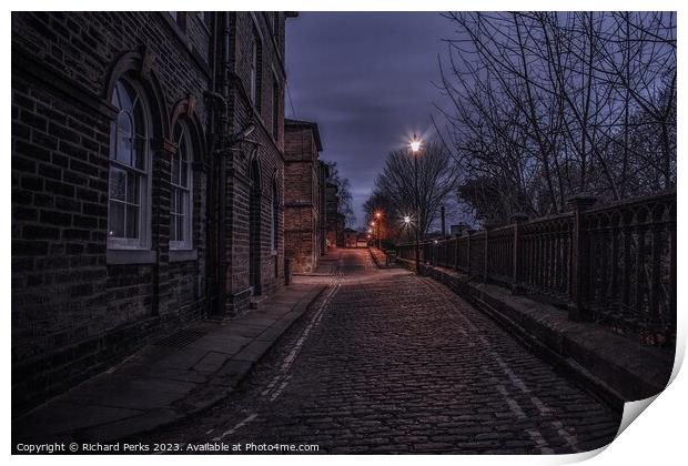 Saltaire Twilight Ambience Print by Richard Perks