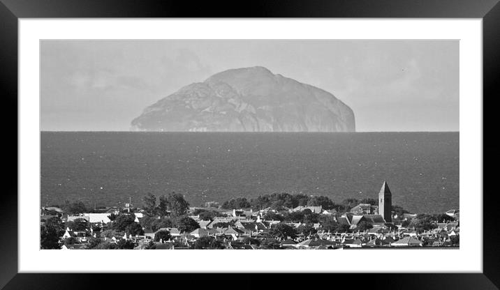 Ailsa Craig and Prestwick Framed Mounted Print by Allan Durward Photography