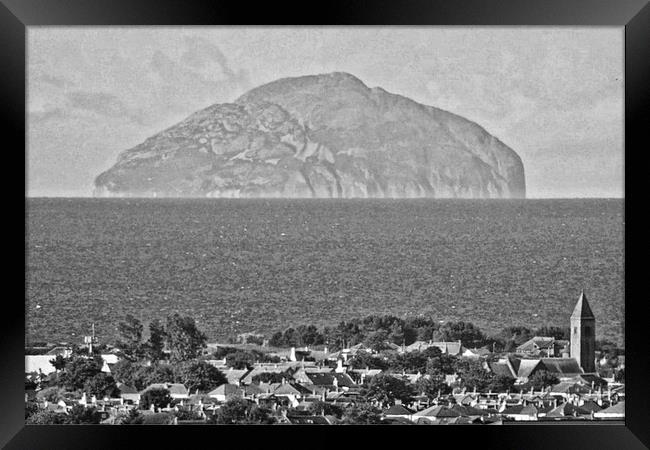 Prestwick and Ailsa Craig (Abstract texture) Framed Print by Allan Durward Photography