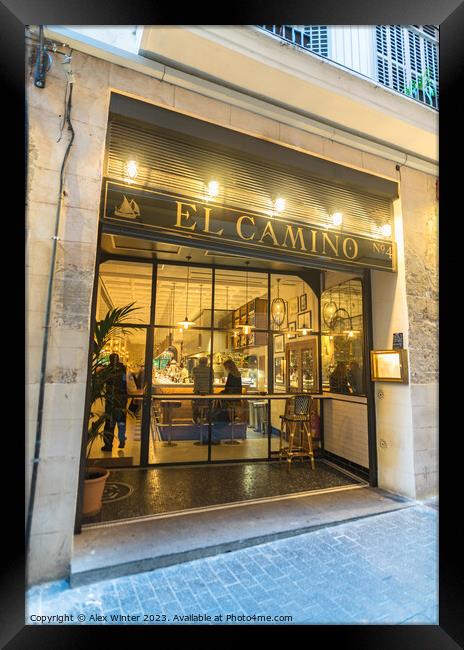 El Camino Restaurant palma Framed Print by Alex Winter