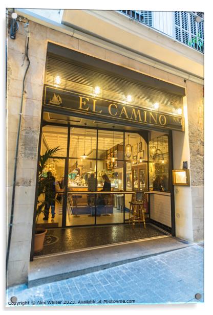 El Camino Restaurant palma Acrylic by Alex Winter