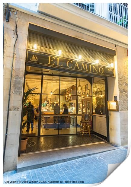 El Camino Restaurant palma Print by Alex Winter